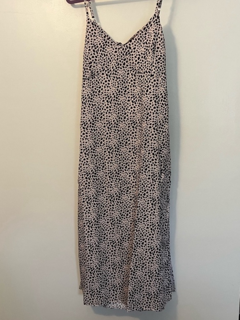 Cream/Pink & Black Animal Print Maxi Dress